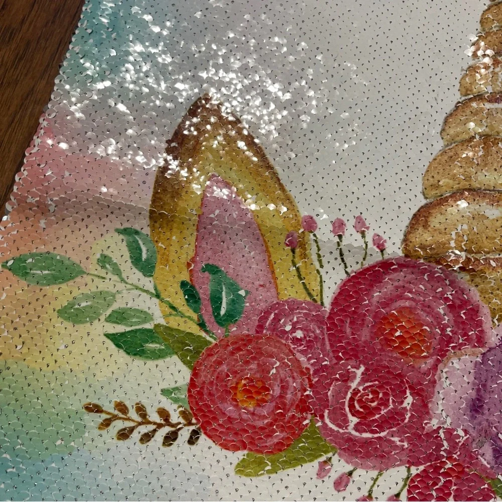 Unicorn Sequin Pillowcase Pillow Cover 16” X 16” Zipper Closure